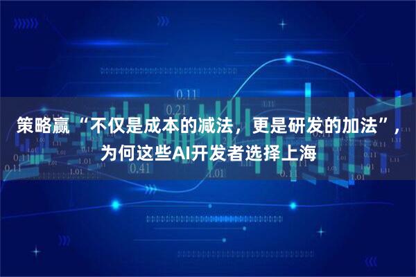 策略赢 “不仅是成本的减法，更是研发的加法”，为何这些AI开发者选择上海